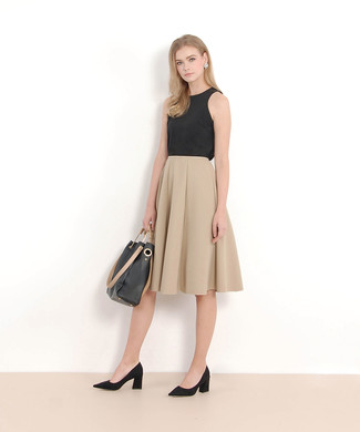 С чем носить черно-белый топ без рукавов