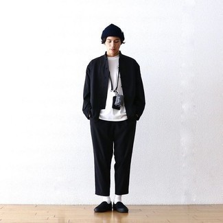 С чем носить черно-белые слипоны мужчине