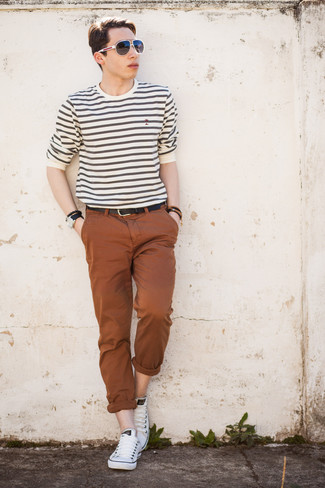 С чем носить черно-белые солнцезащитные очки мужчине