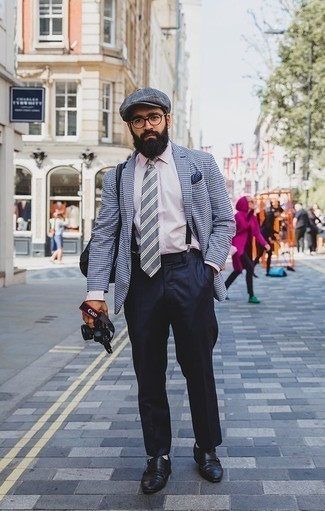 С чем носить черно-белые подтяжки