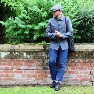 С чем носить черно-белую большую сумку мужчине