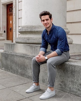 С чем носить черно-белый плетеный ремень мужчине