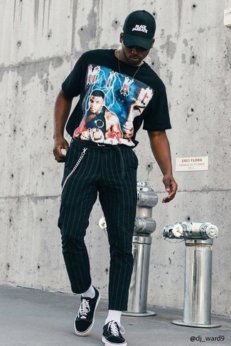 С чем носить черно-белый плетеный ремень мужчине