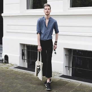 С чем носить черный браслет из бисера мужчине