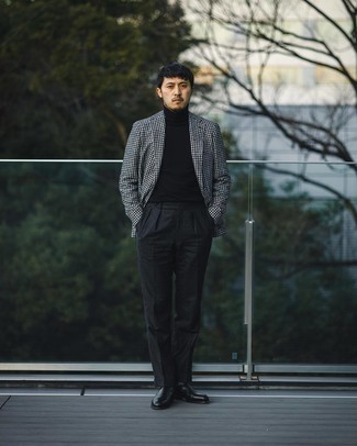 Какие ботинки челси носить с черным пиджаком мужчине