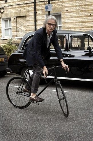 Как носить черный пиджак с серыми брюками чинос