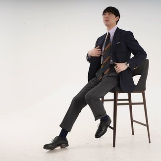 Какие оксфорды носить с черным пиджаком