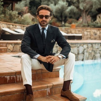 Какие оксфорды носить с черным пиджаком