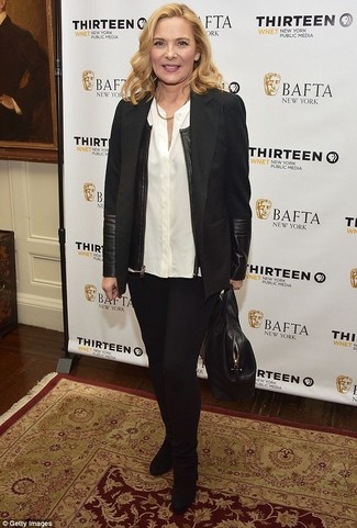 Как носить черный пиджак с белой блузой на пуговицах