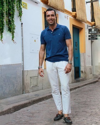 Какие брюки чинос носить с черными топсайдерами