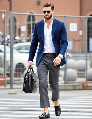 С чем носить черный портфель