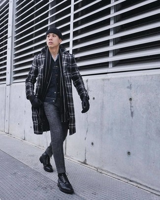 С чем носить черные ботинки броги