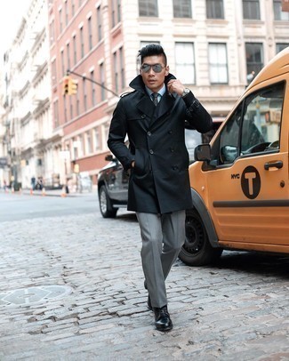 С чем носить черные ботинки броги