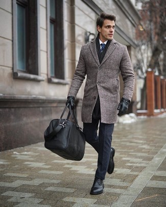 Какие длинные пальто носить с черными ботинками броги