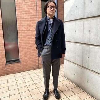 Какое полупальто носить с черными брогами