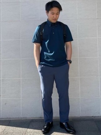 С чем носить черный рюкзак из плотной ткани мужчине