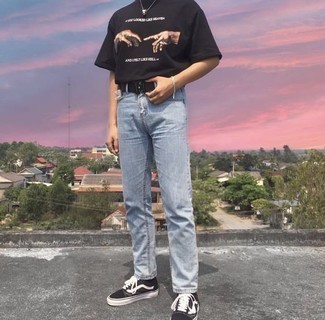 С чем носить черный ремень из плотной ткани мужчине