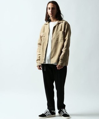 С чем носить черный ремень из плотной ткани мужчине