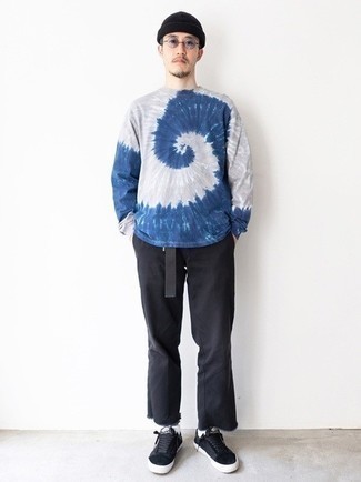 С чем носить черный ремень из плотной ткани мужчине