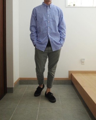 С чем носить черные низкие кеды из плотной ткани мужчине