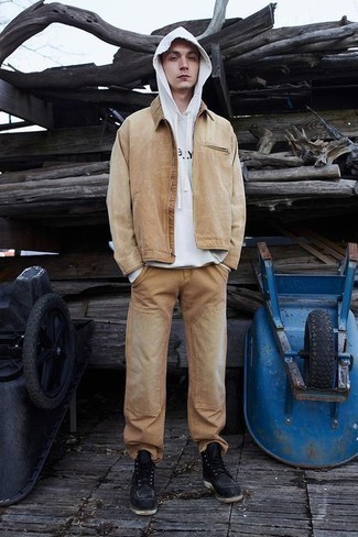 Какие куртки харрингтон носить с черными повседневными ботинками