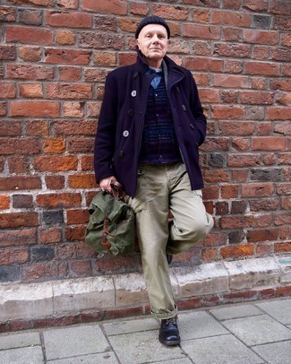 Какое полупальто носить с черными повседневными ботинками