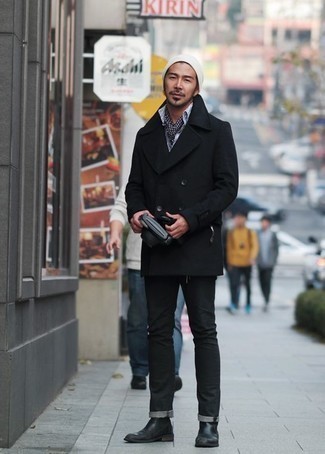 Какое полупальто носить с черными ботинками челси