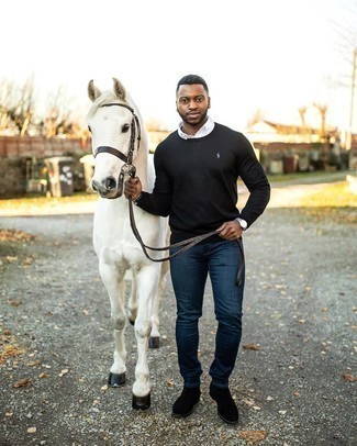 Какие свитшоты носить с черными ботинками челси мужчине