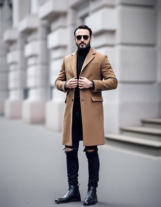 Какие водолазки носить с черными ботинками челси мужчине