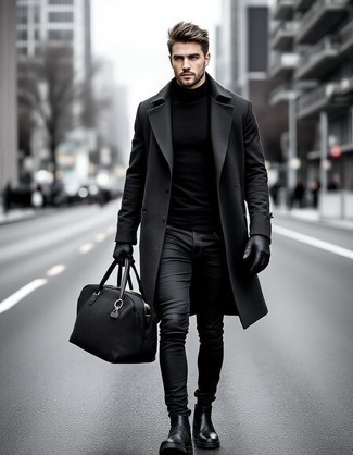 Какие водолазки носить с черными ботинками челси мужчине