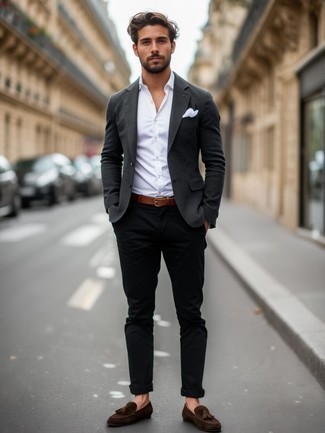 Какие пиджаки носить с черными брюками чинос