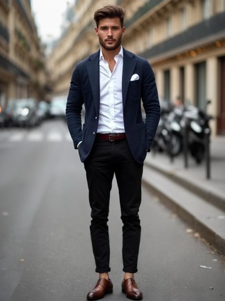 Какие пиджаки носить с черными брюками чинос