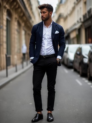 Какие пиджаки носить с черными брюками чинос