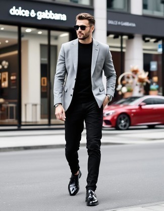 Какие пиджаки носить с черными брюками чинос