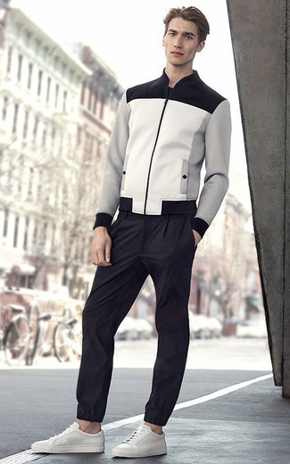 Какие бомберы носить с черными брюками чинос