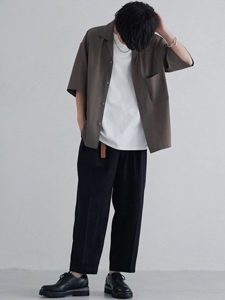 Какие туфли дерби носить с черными брюками чинос