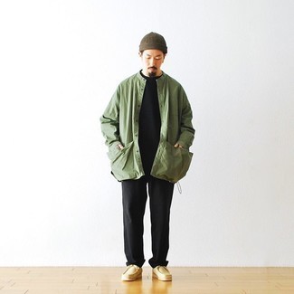 Какие ботинки дезерты носить с черными брюками чинос