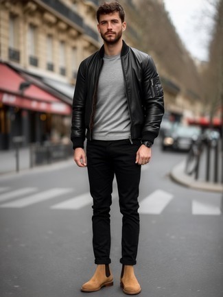 С чем носить черные брюки чинос