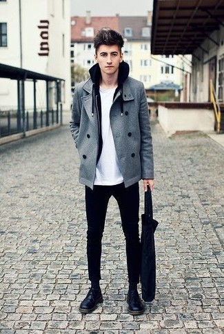 Какое полупальто носить с черными брюками чинос