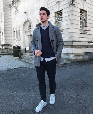 Какое полупальто носить с черными брюками чинос