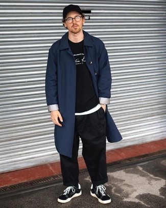 Какие свитшоты носить с черными брюками чинос