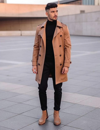 Какие водолазки носить с черными брюками чинос