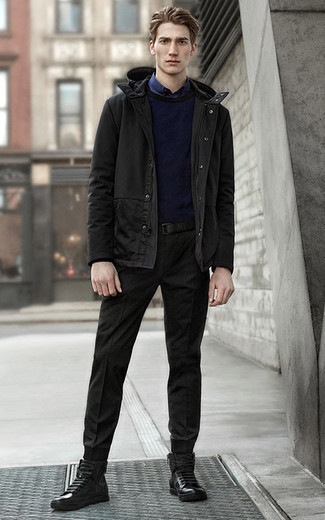 Какие ветровки носить с черными брюками чинос