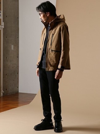 Какие ветровки носить с черными брюками чинос