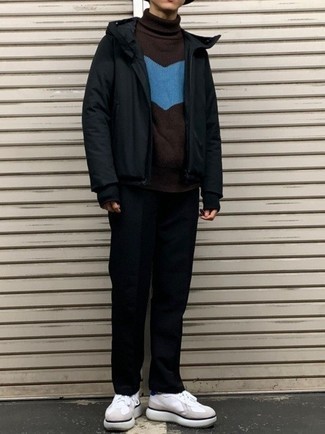 Какие ветровки носить с черными брюками чинос