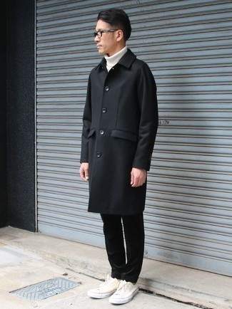 С чем носить черные вельветовые брюки чинос