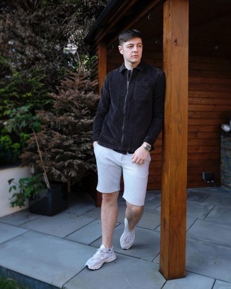 С чем носить черную вельветовую куртку харрингтон