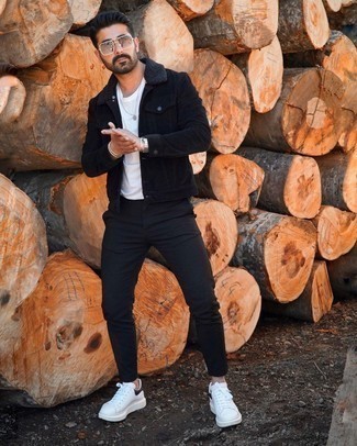 С чем носить черную вельветовую куртку мужчине