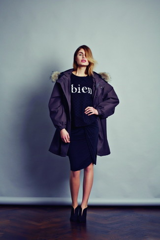 Какие ботильоны носить с черным свитером с круглым вырезом