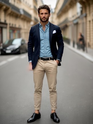 Какие пиджаки носить с черными туфлями дерби